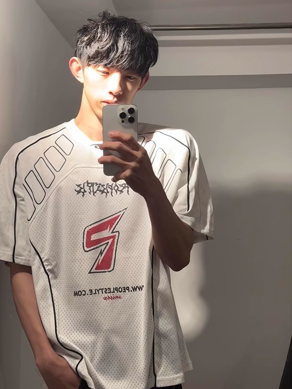 Men's Summer Mesh Quick-dry Breathable Motorcycle-style Short-sleeve Cycling Jersey T-shirt_viptrois.com