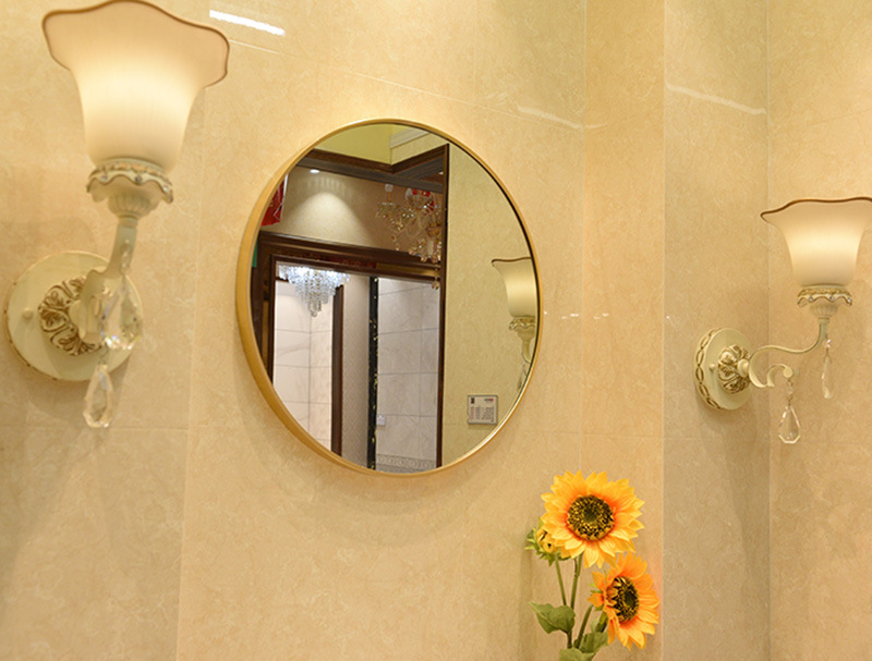 北欧浴室镜圆镜卫生间洗手间所挂墙免打孔简约壁挂式梳妆化妆镜子详情4