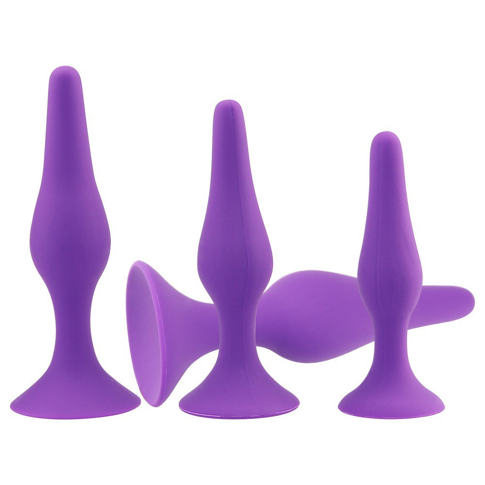 Suction Cup Anal Plug, Silicone Anal Beads Training Strip, Black — detail image 2