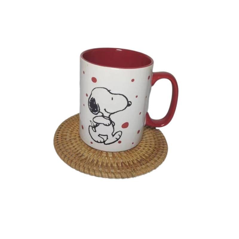 Cute taza de dibujos animados Snoopy taza de cerámica taza de cerámica taza de desayuno en casa taza de agua de leche pareja