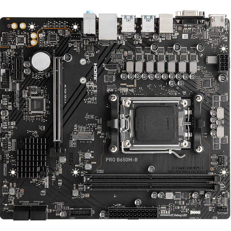 Материнская плата для AMD MSI PRO B650M-B, сокет AM5, поддержка серий 7000