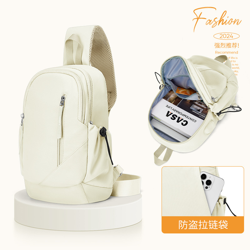 Chest Bag Men's Trendy Brand Waist Bag Large Capacity Japanese Crossbody Bag New Men's Cross Bag Functional Shoulder Bag Crossbody Bag