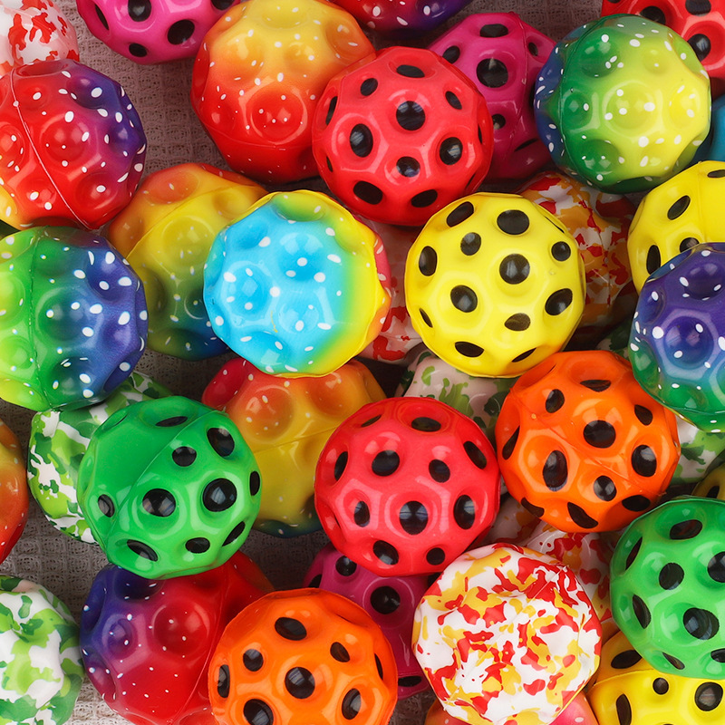 Manufacturer's Ready-Made Pu Special-Shaped Elastic Ball Hole Ball Outdoor Kidsren's High Bounce Ball Family Toy Decompression Wrist Ball