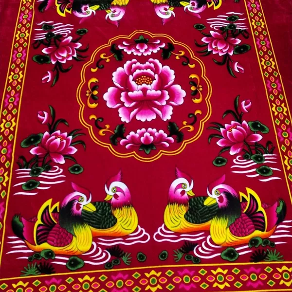 [鸳鸯戏水红色（加绒加厚）♜]