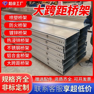 大跨距桥架 304 线槽防火电缆桥架热浸锌桥架镀锌桥架室外桥架
