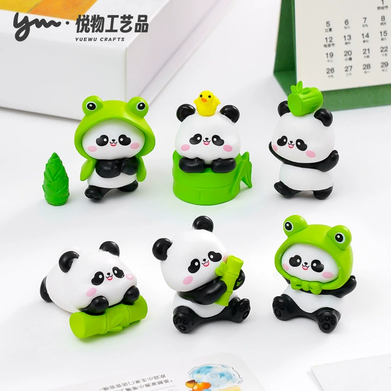 Милый плащ-лягушка, кукла-панды, милые украшения «сделай сам», аксессуары для слепых сумок, автомобильные настольные маленькие украшения