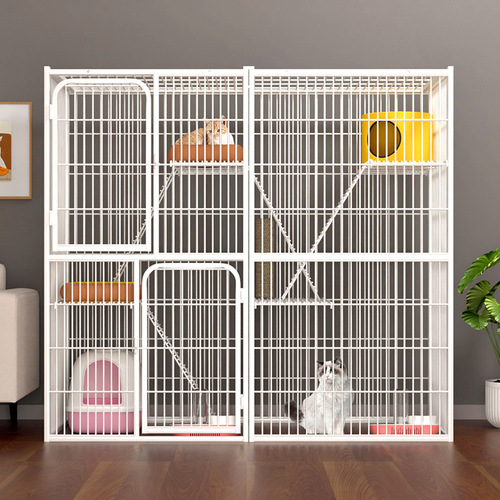 Cat cage, extra large free space, cat cage, villa, three-story household cat house, cat house, cat cabinet, cat nest, cat climbing frame