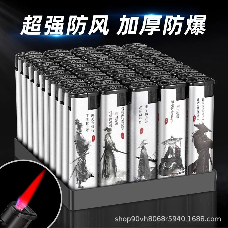 Ветрозащитная Зажигалка Прямая поставка с фабрики на заказ бытовые одноразовые ветрозащитные зажигалки утолщенные взрывозащищенные оптом