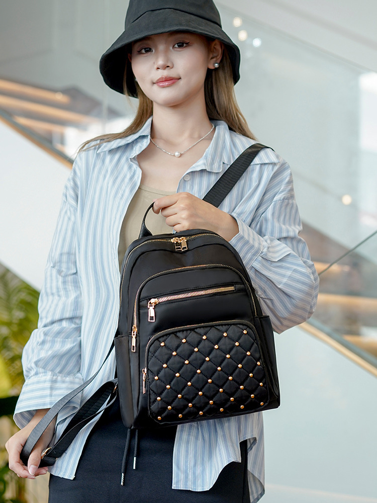 Nylon classic capacious backpack