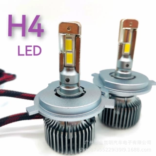 跨境汽车LED大灯Headlight远近一体H4大功率65W车灯高低灯变光