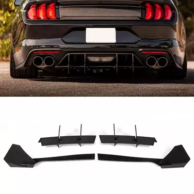 Suitable for 15-23 Ford Mustang modified carbon fiber blade rear lip Mustang competitive rear spoiler (Big Surrounded)
