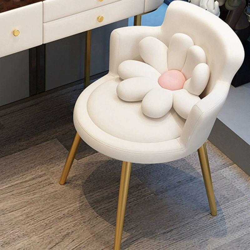 Стул для макияжа легкий и экстравагантный для девочек спальня простой современный туалетный столик табурет спинка сетка красная ins