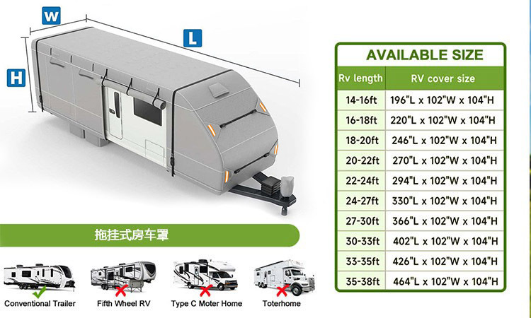 Amazon camping car cover waterproof sunscreen travel car cover 420D Oxford cloth trailer car cover