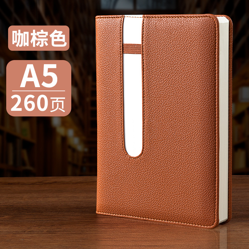 Cuaderno de negocios personalizado logotipo imprimible con hebilla de alto-Bloc de notas de aspecto engrosado alto-Cuaderno de conferencias de gama alta al por mayor