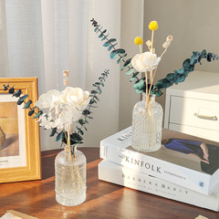 French embossed eternal flower flameless diffuser set, hotel home interior bathroom air freshener, gift set