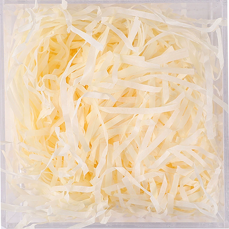 Фабричная продажа коробка подарочная из хлопка бумажной крошки (crushed paper silk) и травяной стебель из шелковой ткани, пасхальная-fold заполнение бумажными волокнами 20 грамм