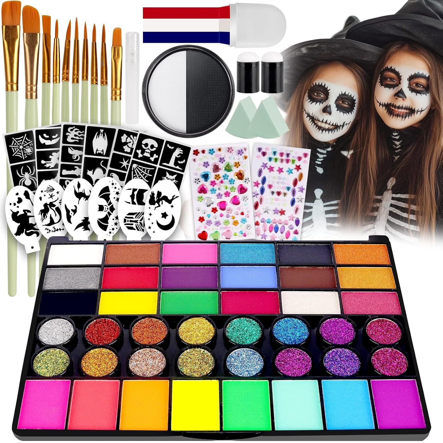 Transfronterizos nuevos 42 colores solubles en agua pintura corporal set de pintura infantil crema de pintura de la Copa del Mundo de fans de vacaciones