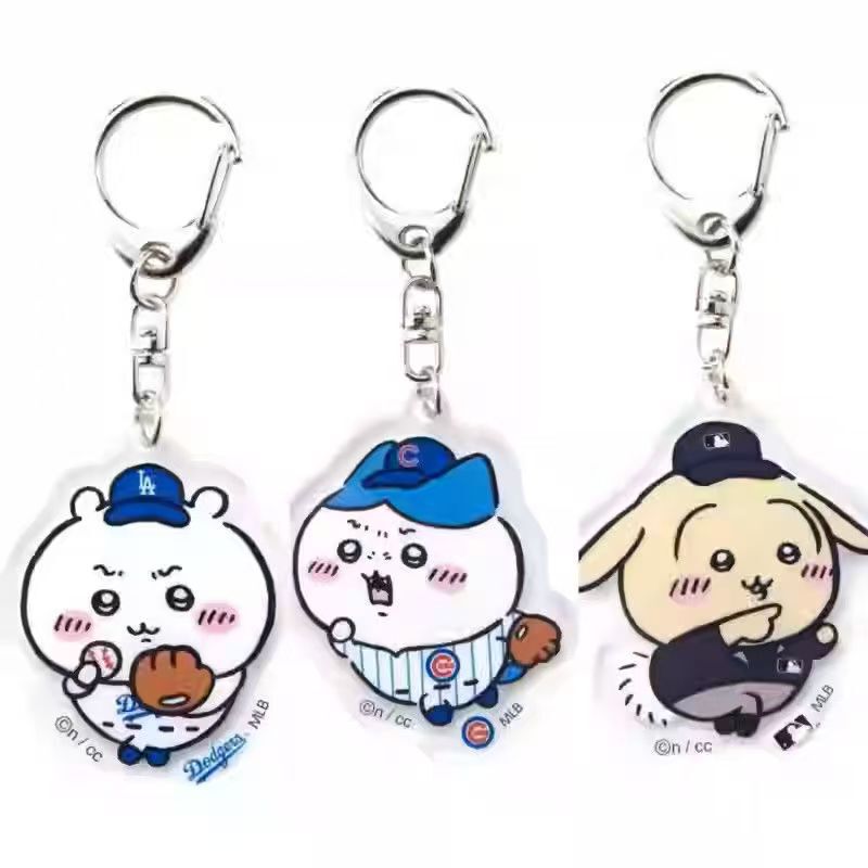 Japan Limited chiikawa MLB Baseball Joint Acrylic Keychain Small High-value Usaki Pendant Japan Limited chiikawa MLB Baseball Joint Acrylic Keychain Small High-value Usaki Pendant