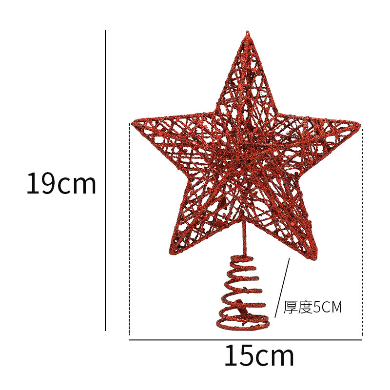 国境を越えて五角星鉄芸装飾品の樹頂星亮片縦型五角星クリスマス配置用品を供給する|undefined