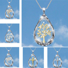 龙瑞 wish新款水晶十字架项链天堂阶梯吊坠 欧美时尚生命树项链