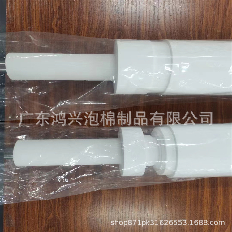 2025工业包装高密度吸水海绵管耐磨PP泡棉滚轮黑孔线材料