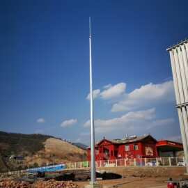 11米GH-1钢管杆避雷针独立防雷接闪杆抗风压0.4kn/m2避雷针塔厂家
