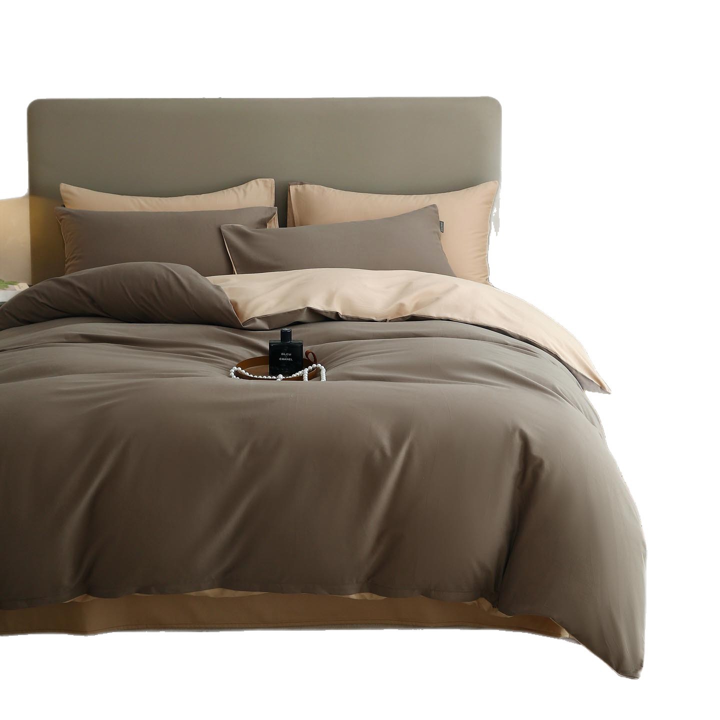 100% algodón conjunto de cuatro piezas 60 algodón de lana larga de color sólido dobles de algodón grueso cama dormitorio de estudiantes tres piezas conjunto simple