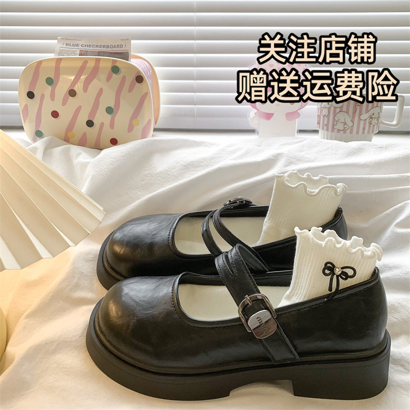 卓诗款玛丽珍女鞋2025新款学院风单鞋女夏季黑色配裙子jk小皮鞋女|undefined