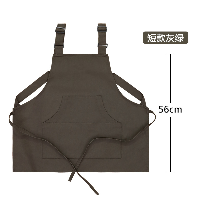Moda transfronteriza simple delantal de lona barbacoa restaurantes corte de pelo café hotel camarero ropa de trabajo delantal de cocina