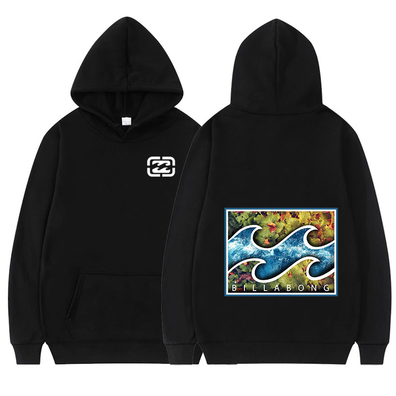 Cross-Border European Size Billabong Surf Printed Sweatshirt for Men and Women Loose Fashionable Sports Casual Hooded Sweatshirt Cross-Border European Size Billabong Surf Printed Sweatshirt for Men and Women Loose Fashionable Sports Casual Hooded Sweatshirt