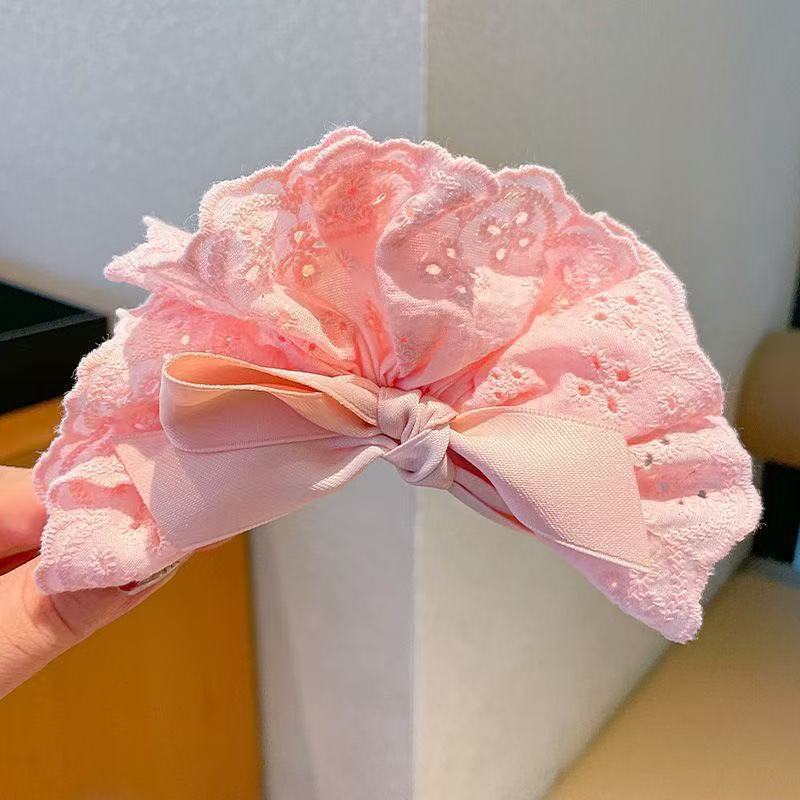 新作レトロ韓国風布製リボン三角ヘアクリップ、女性用大型ヘアクリップ、後頭部の髪量が多い方用シャーククリップ|undefined