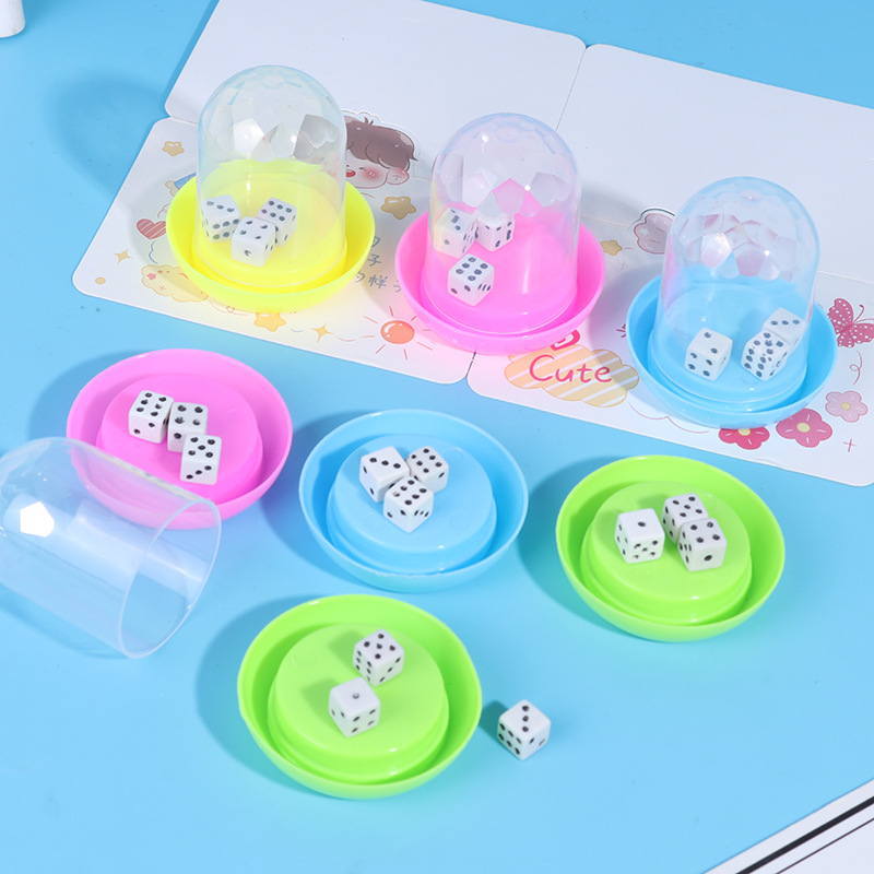 Taza de tamiz creativa para niños Juguetes Mini tamiz creativo Puesto interactivo para padres e hijos Dados Taza de dados Regalo de jardín de infantes