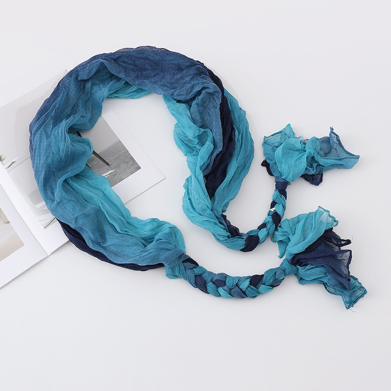 Chal para mujer, verano de moda, nuevo estilo, chal de giro pequeño, bufanda, toalla de seda con protección solar teñida personalizada, pañuelo en la cabeza, bufanda