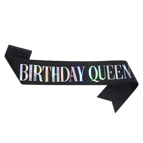 Cross-border birthday party glitter shoulder strap etiquette belt…