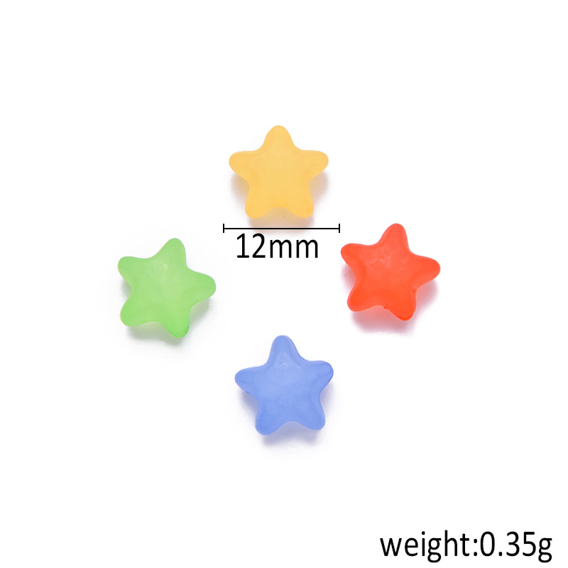 12 Mm Arylic Star Sandblasted Beads display picture 4