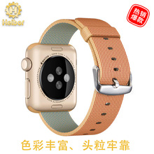适用苹果手表apple  iwatch1/2/3/4/5/6代 一体尼龙帆布表带
