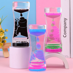 Navy Blue and White Two-Tone Oil Drop Sandglass Acrylic Craft Oil Dropper Hot Selling for Cross-Border E-commerce Children's Day Gift