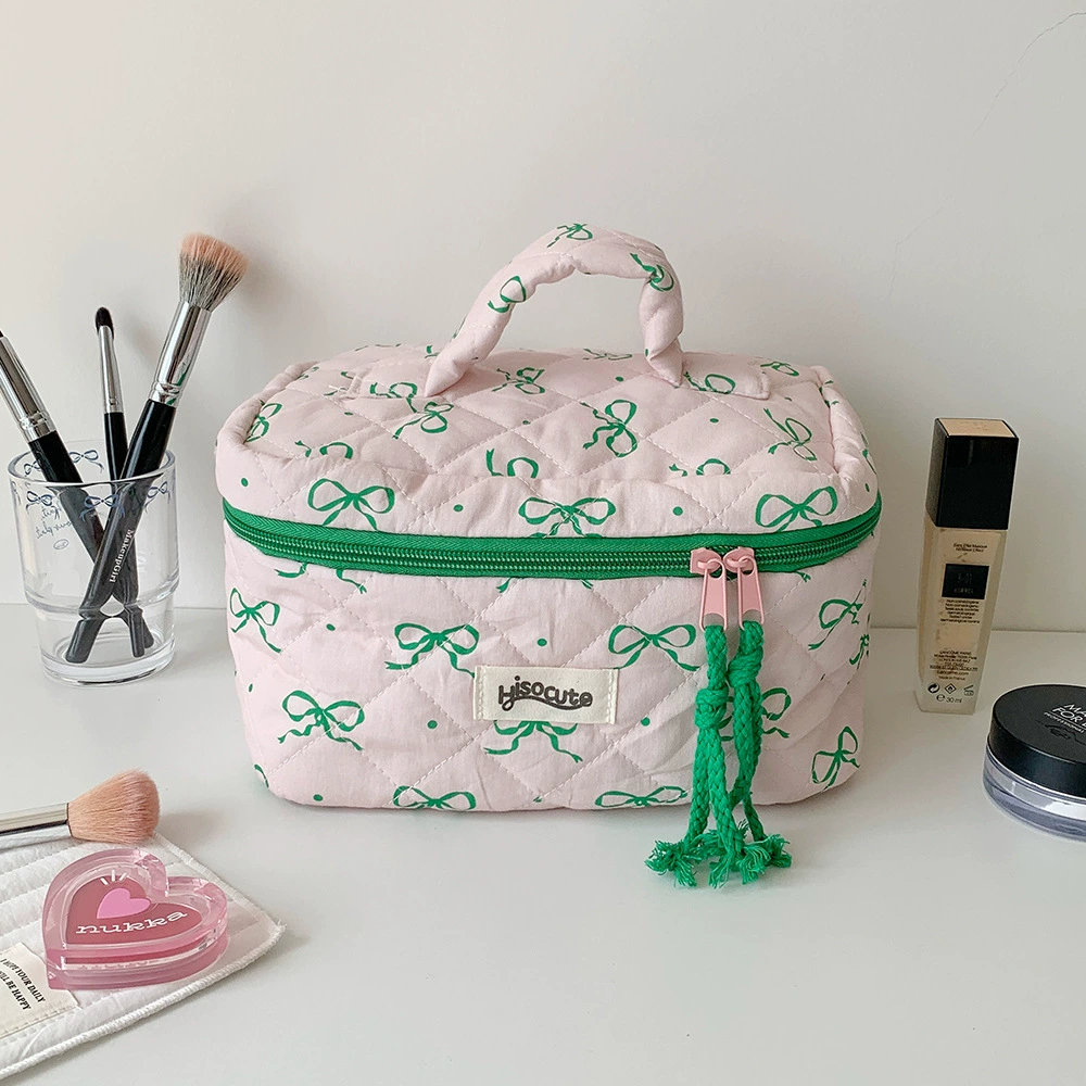 Сумка-органайзер Hisocute Cloth с бантом, ручная косметичка