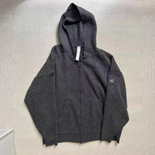 alo美国女款New Class布标羊绒羊毛连帽拉链针织开衫外套