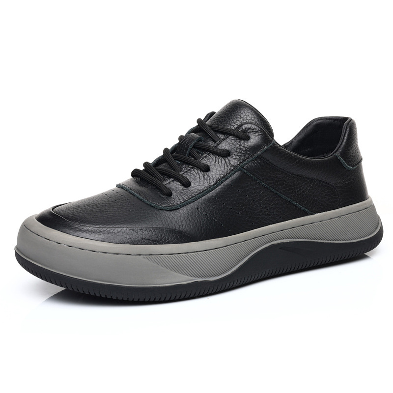 Cabeza de cuero de vaca de otoño nuevos zapatos casuales de hombre cuero transpirables zapatos de mango para hombres zapatos de hombre universal zapatos de suela gruesa