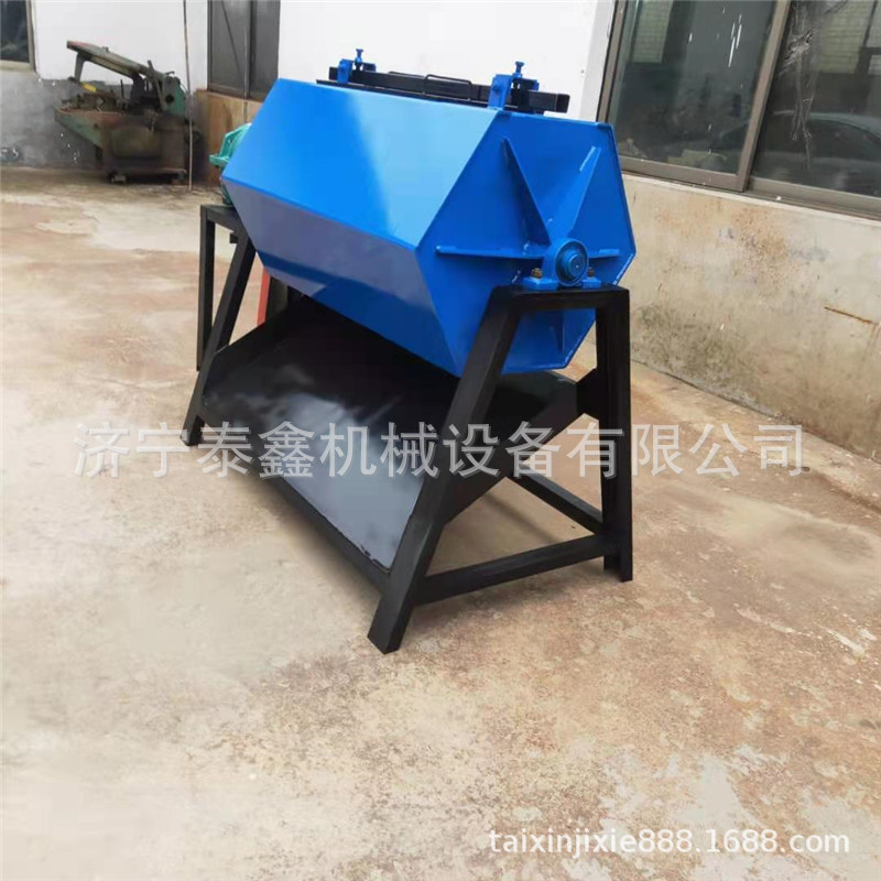 六角滚筒抛光机 去毛刺内衬滚筒研磨机 铁块去棱角滚筒抛光机