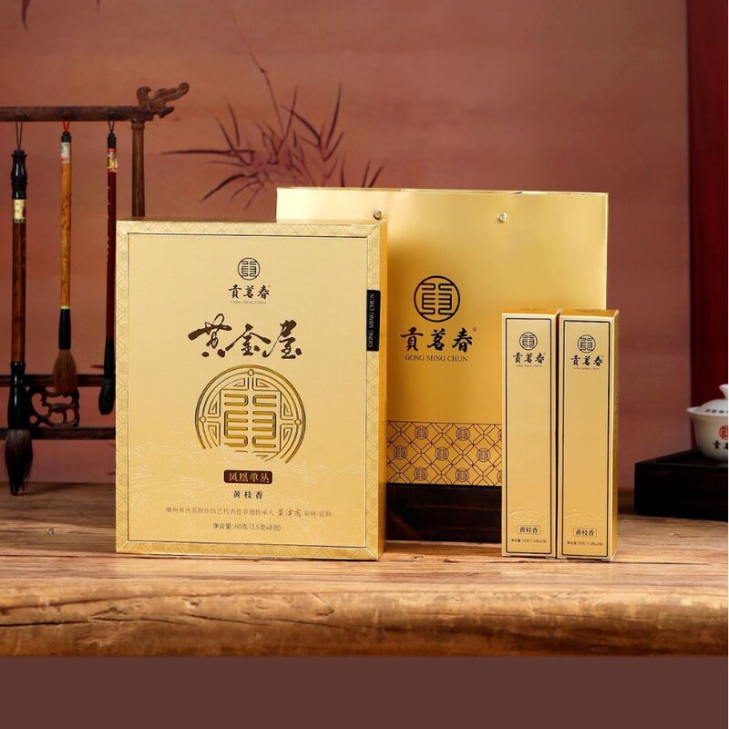 New Huangjiaowu Gongmingchun Phoenix Dancong Huangzhi Xiang Spring Tea 60g Gift Box with Individual Packaging Old Tea Trees