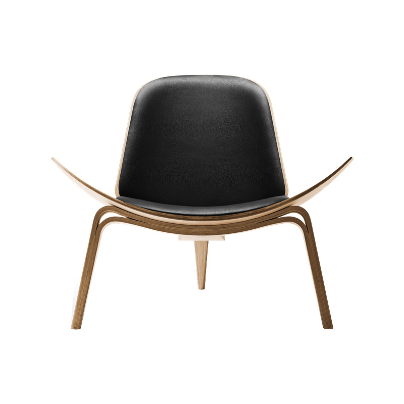 Silla nórdica moderna con respaldo para sala de estar y balcón
