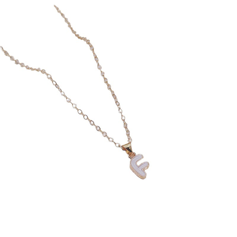 Collier Lettre Alphabet Pendentif Irrégulier Bijou Fantaisie_voghion.com
