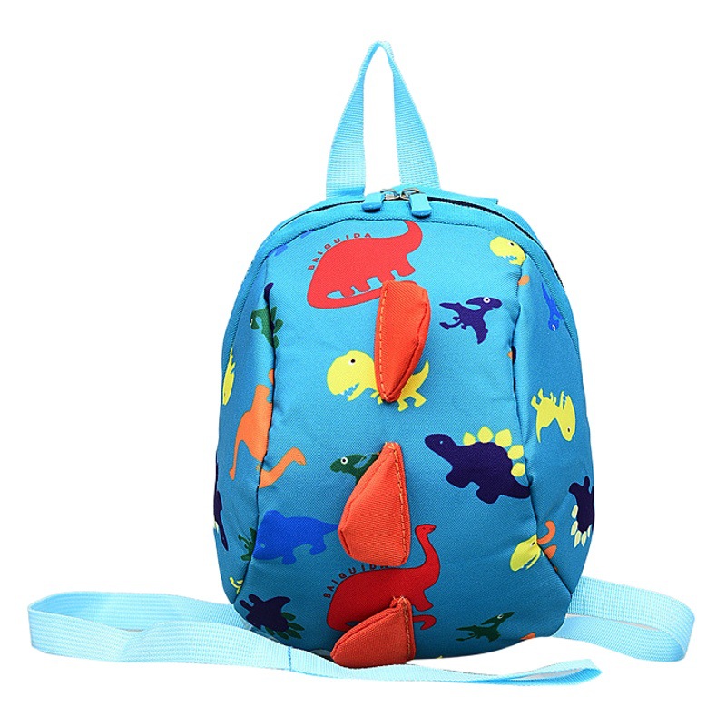 Venta al por mayor de Kindergarten niños mochila de dibujos animados lindo dinosaurio anti-perdido bebé bolsa pequeña mochila niño pequeño mochila