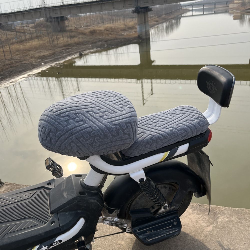 Electric Vehicle Seat Cover, Seat Cushion, Universal for All Seasons, High-Elastic Jacquard Velvet, Full Coverage, New Style, Thickened