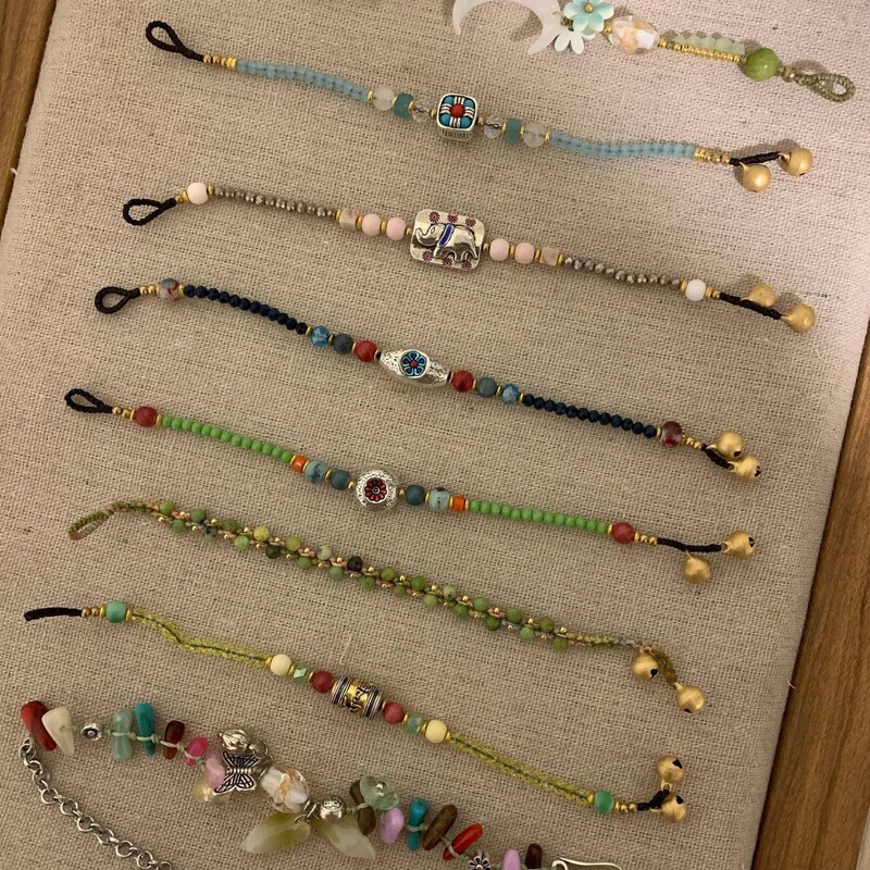 Handmade New Chinese Style Girl's Ancient Bracelet Ethnic Style Xizang Style Woven Hand Rope Alien Bead Bracelet 2025