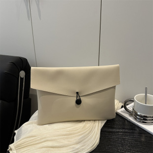 Urban Commuter Women's Business Clutch Western Style Solid Color All-match Casual Simple Briefcase File Bag Advanced Sense
