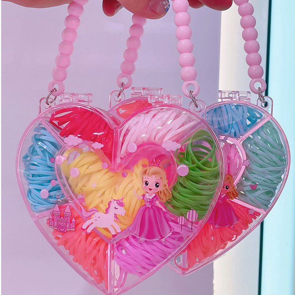 Cute fuchsia disposable children's hair rope