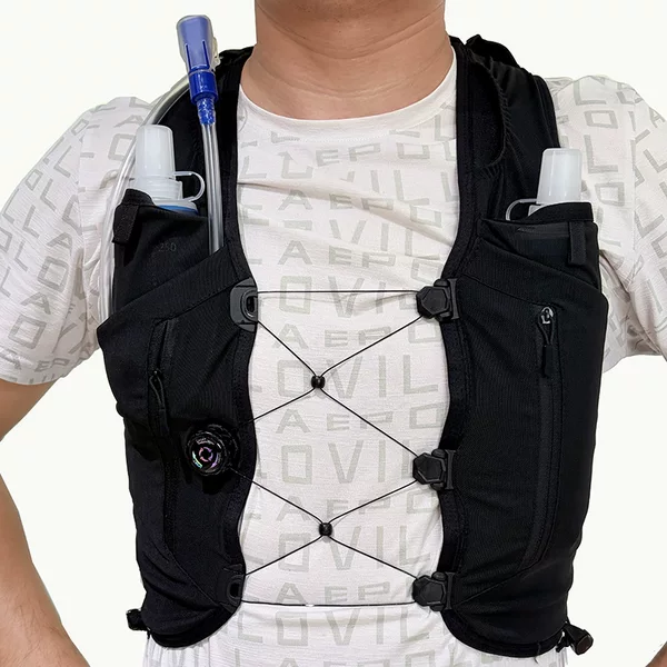 Sports vest bag is lightweight, breathable, and adjustable. It is a cross-country hydration backpack, trail running backpack, and mountain running air backpack